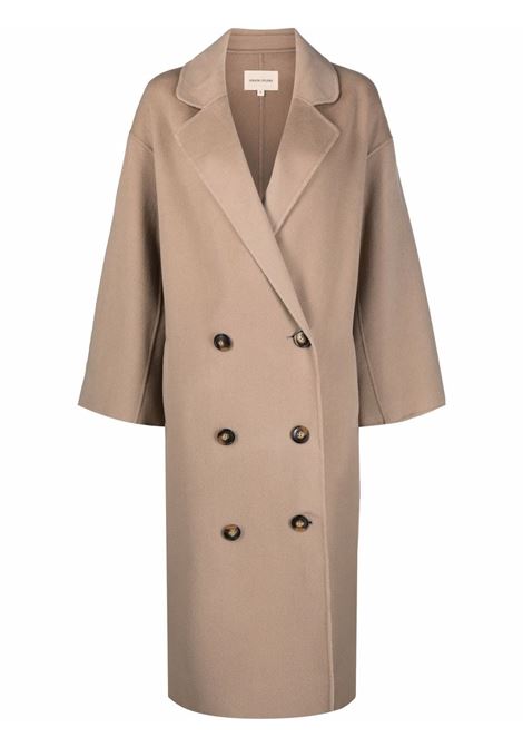 Cappotto Borneo in lana in beige cammello Loulou Studio - donna